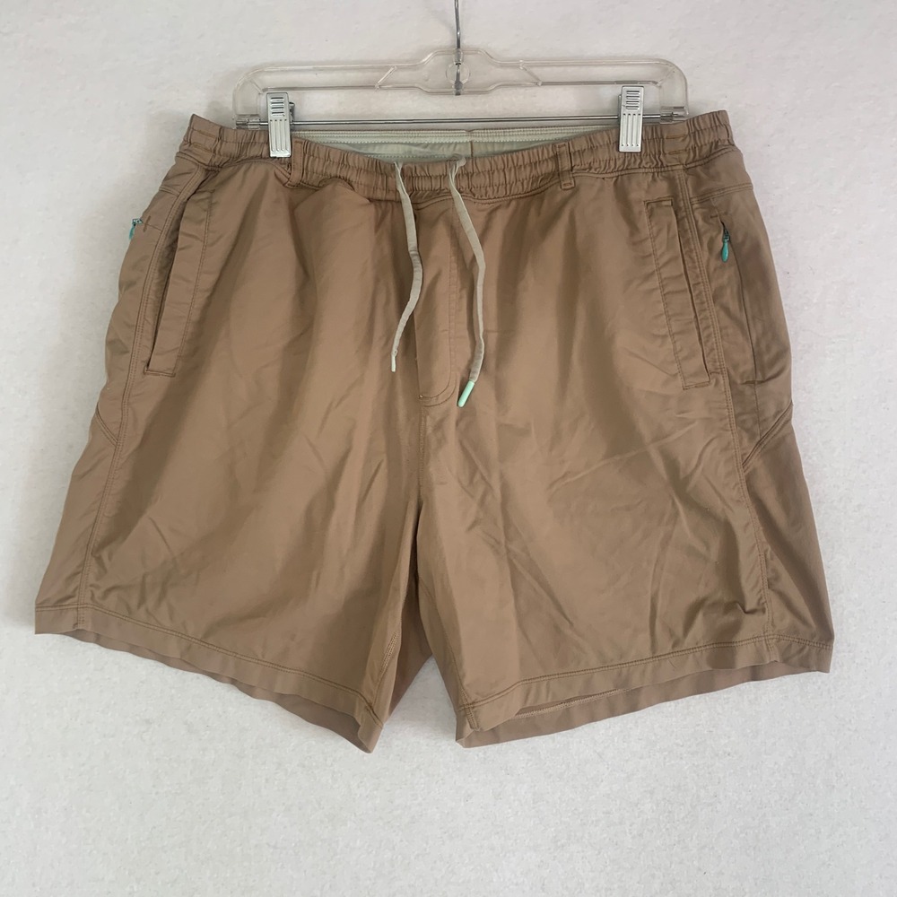 Birddogs Gym Shorts Men XXL Khaki Lined Boomstick Teddy Rubskins Nyon 7"